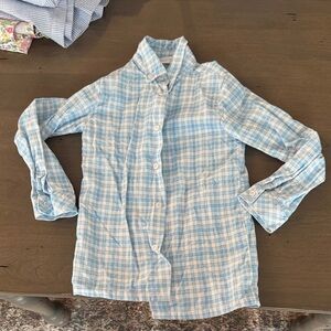 Blue Corduroy Kids Button Down Shirt size 6